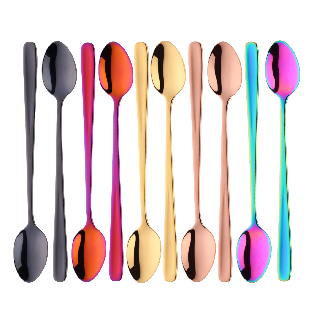 Gold Plated Cutlery - Colher de sorvete em aço inoxidável,