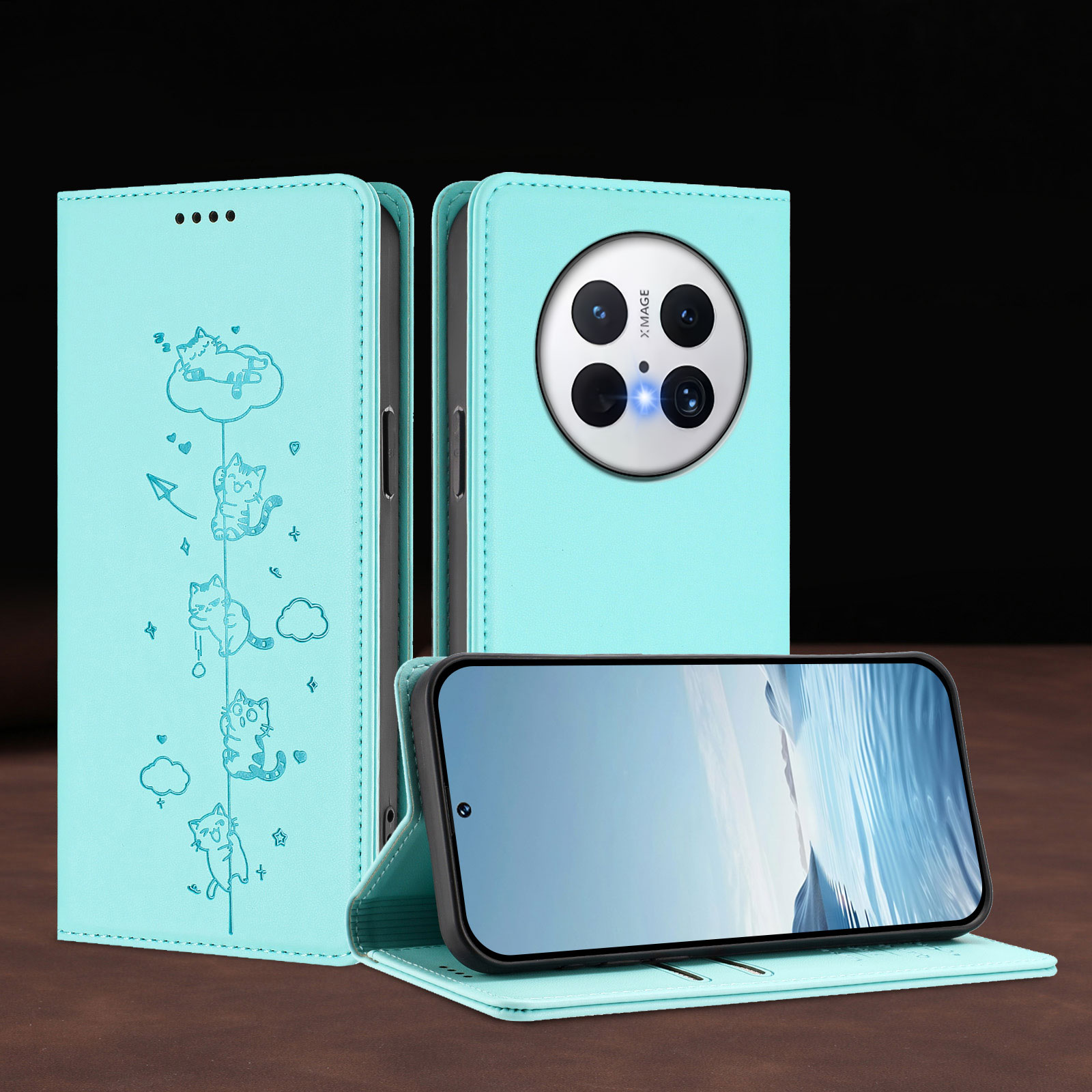 Huawei Pura 70 - Capa de Telefone de Couro Luxuosa
