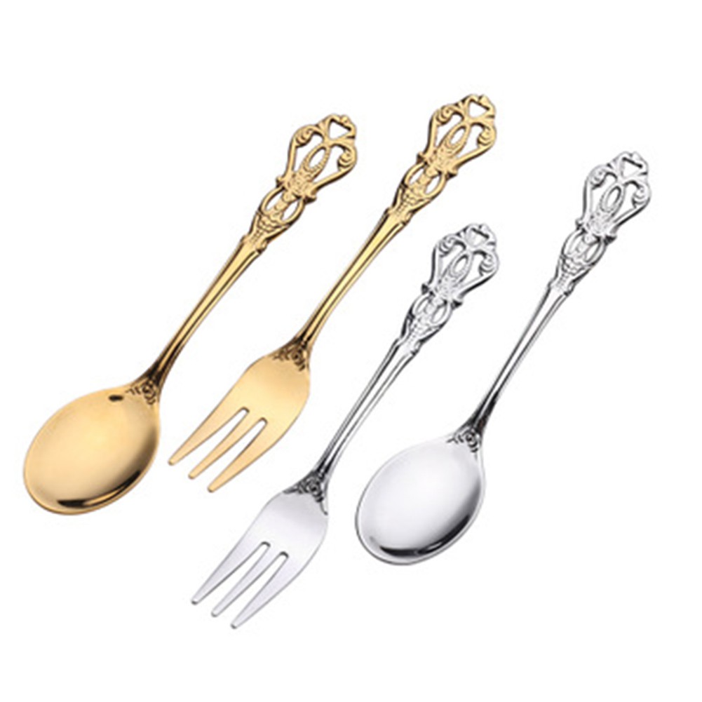 Gold Plated Cutlery - 1 Par de Talheres Vintage Dourados