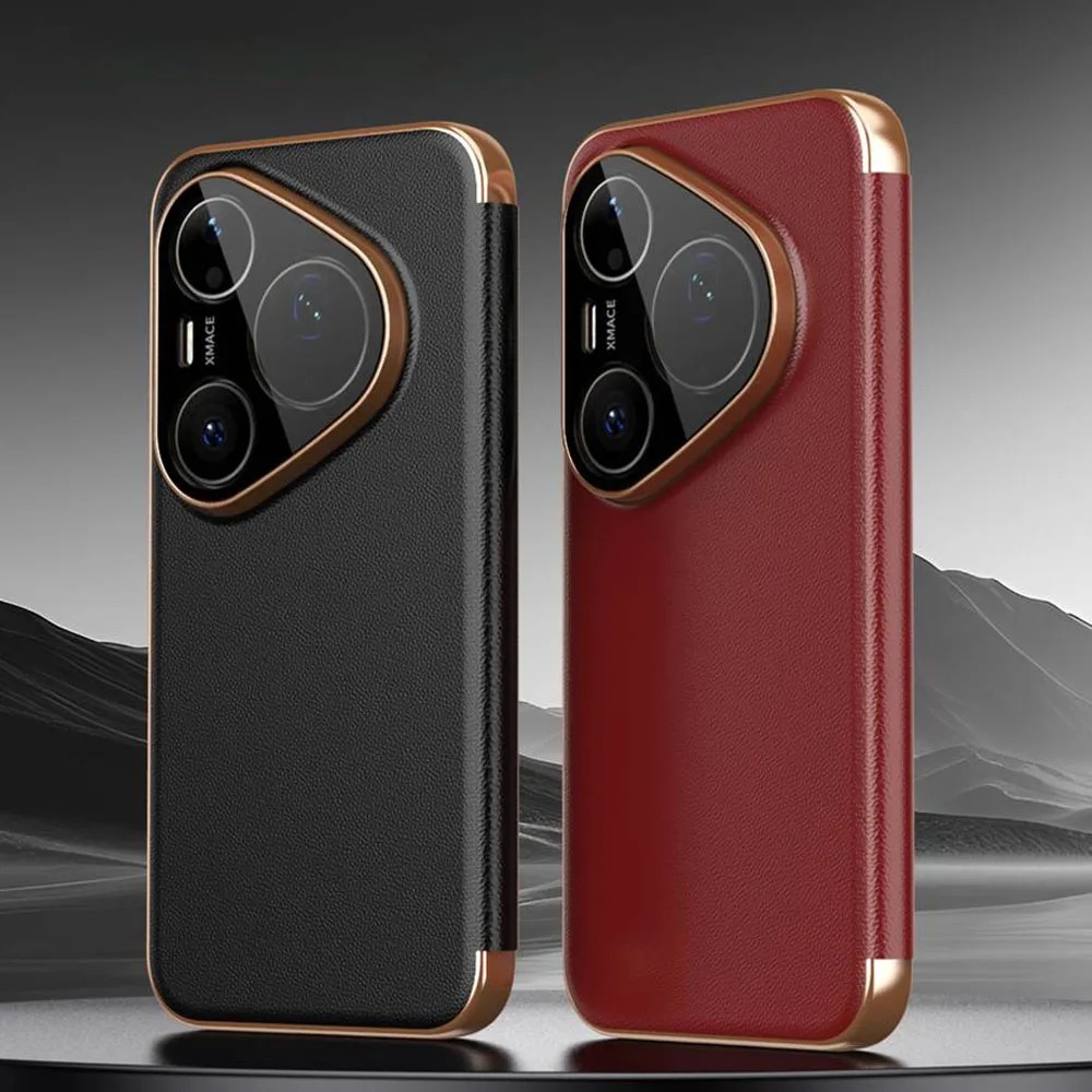Huawei Pura 70 - Capa de Telefone Flip Inteligente de