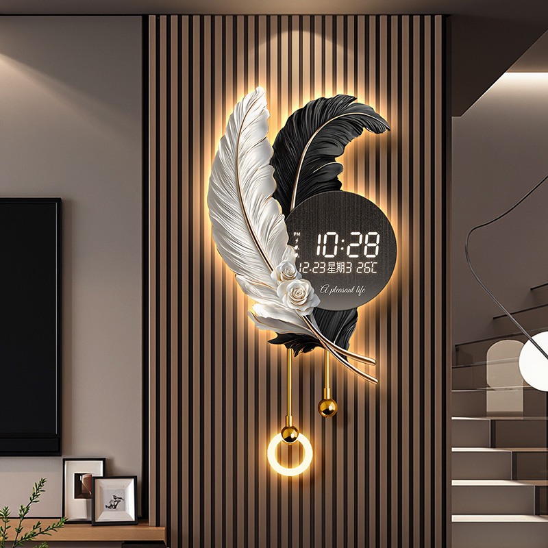Luxury Lifestyle Aesthetic - Relógios de Parede Minimalistas Estilo Chinês,