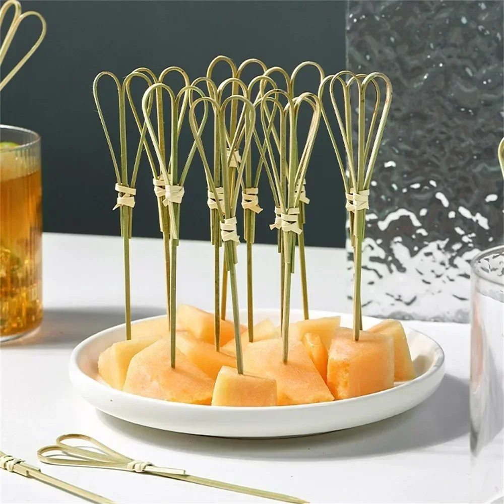 Bamboo Cutlery Set - Garfos de bambu descartáveis convenientes, 12cm,