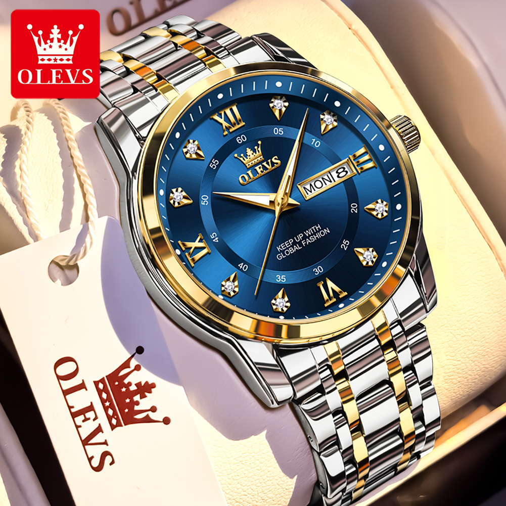 Luxury Lifestyle Men - Olevs marca moda relógios masculinos de