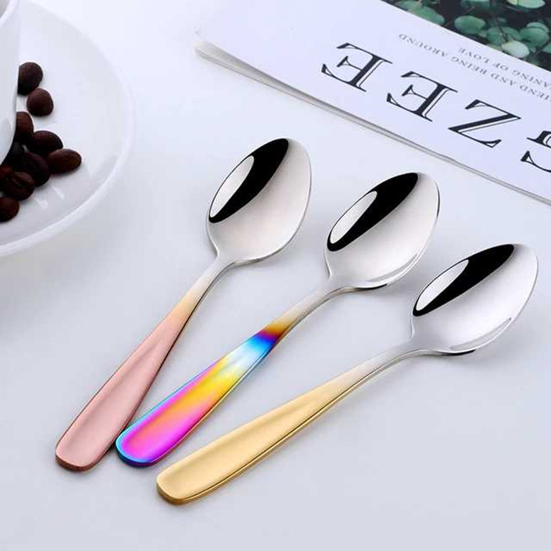 Gold Plated Cutlery - Conjunto de mini colher de aço