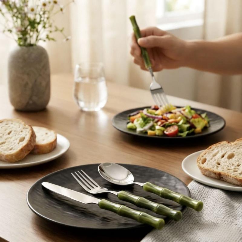 Conjunto de Talheres de Aço In - Bamboo Cutlery Set avaliação e preço