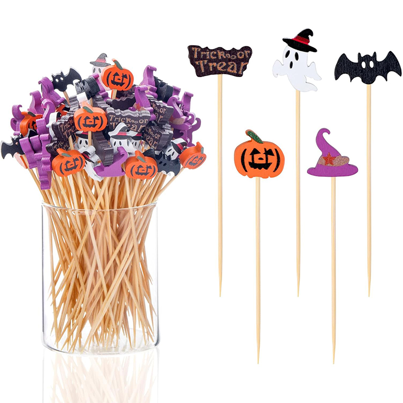 50/100 pçs festa de halloween  - Bamboo Cutlery Set avaliação e preço