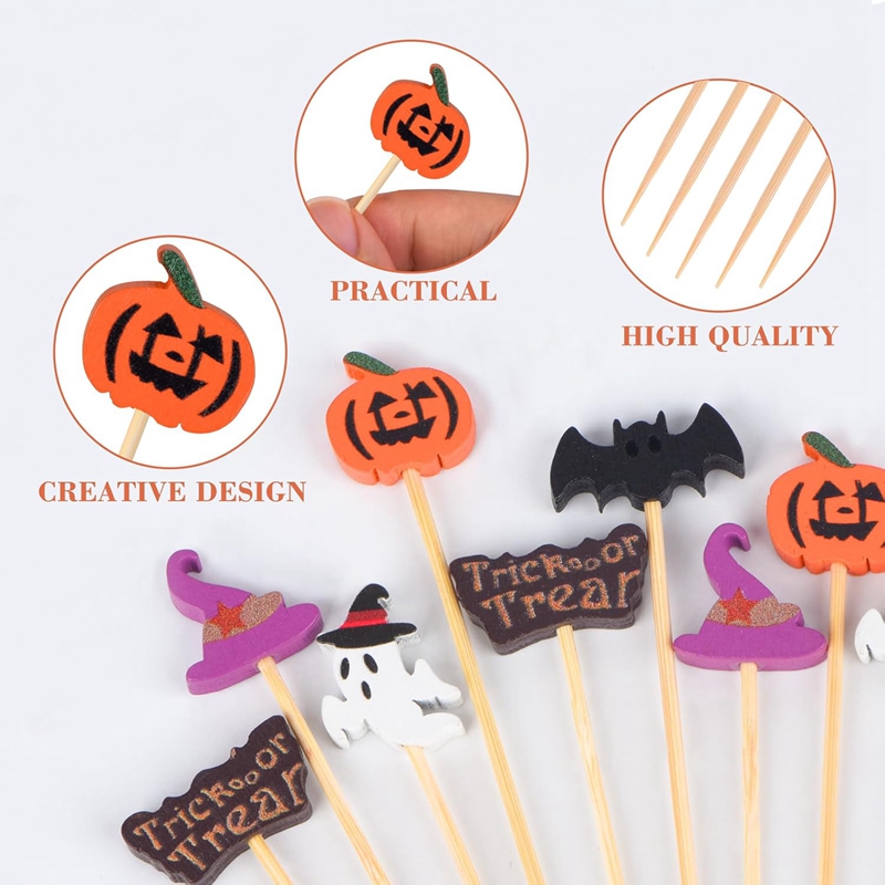 50/100 pçs festa de halloween  - Bamboo Cutlery Set avaliação e preço