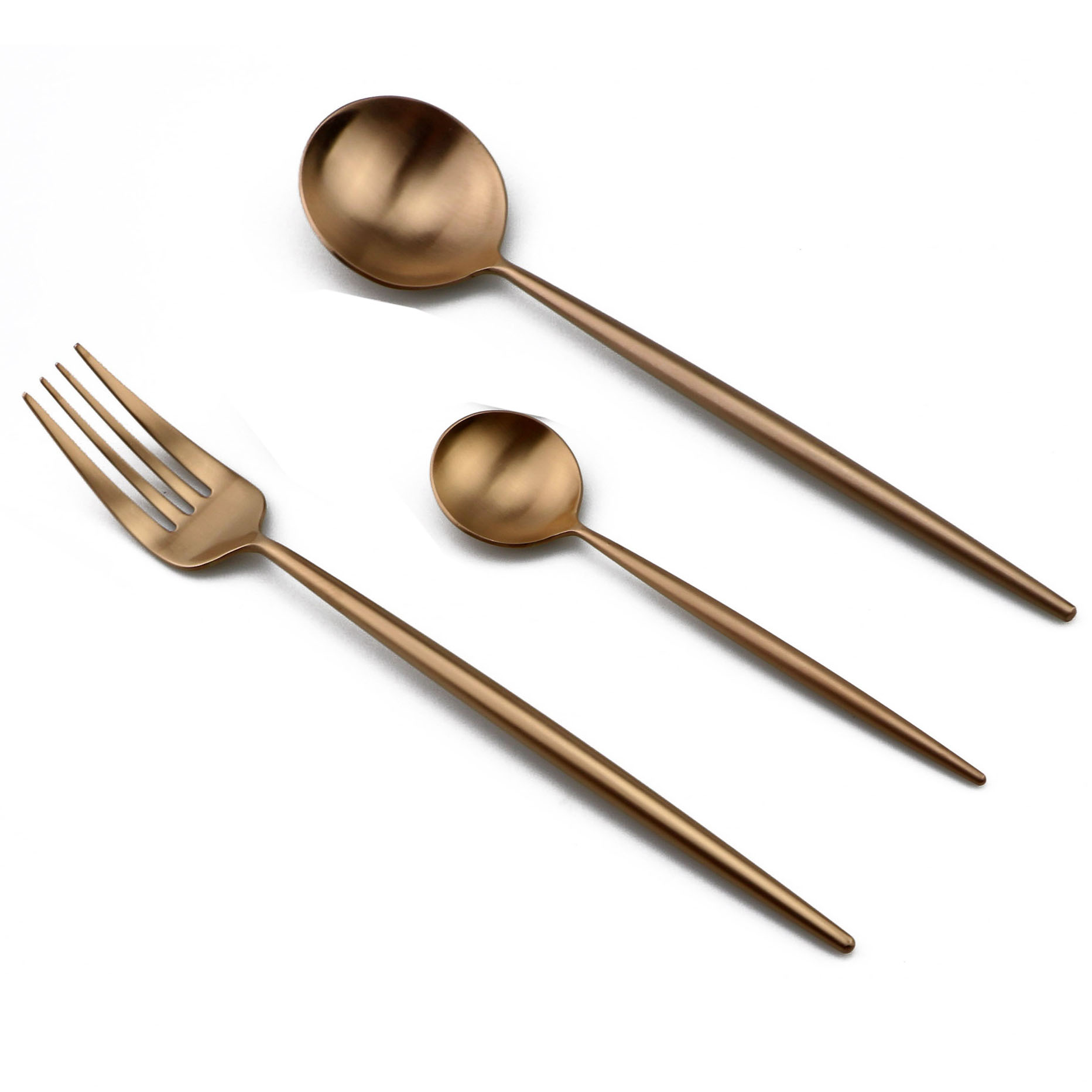Rose Gold Talheres Set para ca - Gold Plated Cutlery avaliação e preço
