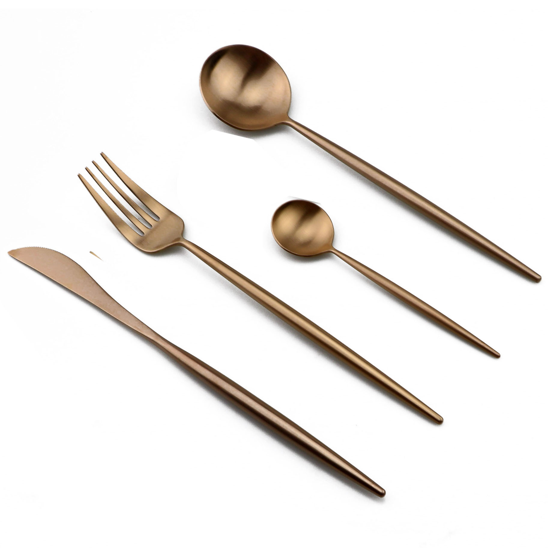Rose Gold Talheres Set para ca - Gold Plated Cutlery avaliação e preço