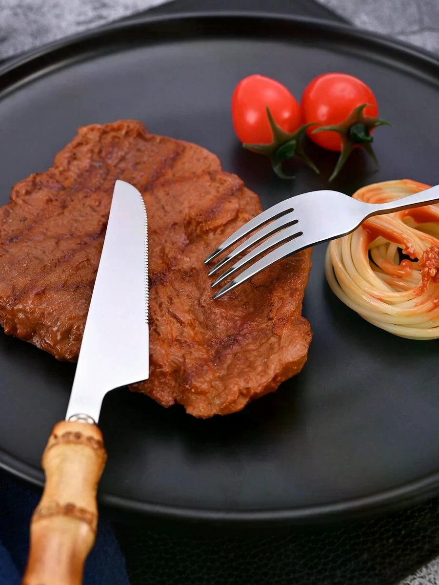 Conjunto de talheres de aço in - Bamboo Cutlery Set avaliação e preço