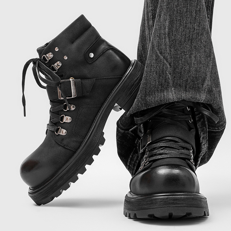 Marca masculina botas de couro - Luxury Lifestyle Men avaliação e preço