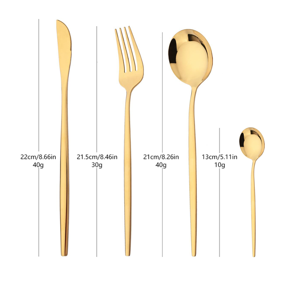 16 pçs verde ouro louça conjun - Gold Plated Cutlery avaliação e preço