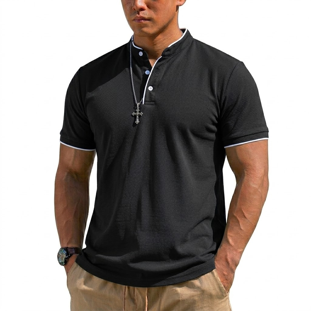 Camisa Henley de Manga Curta p - Luxury Lifestyle Men avaliação e preço