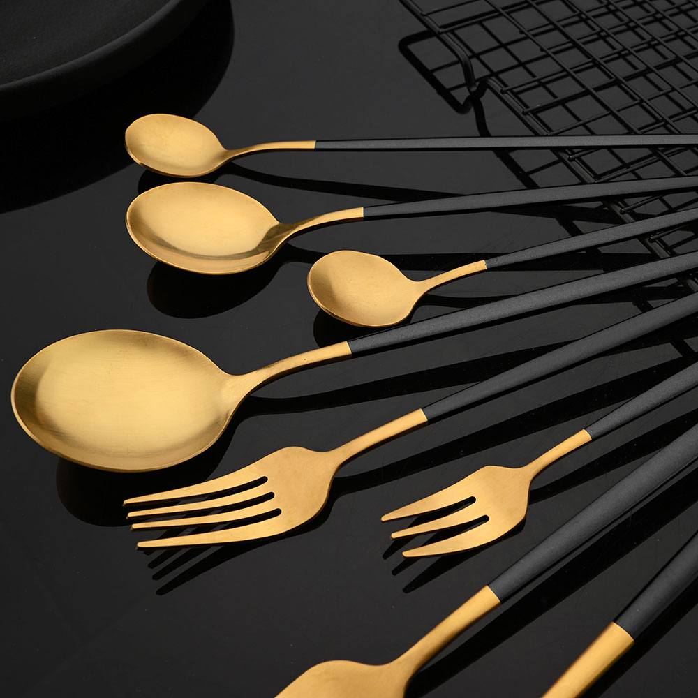 Conjunto De Louça De Aço Inoxi - Gold Plated Cutlery avaliação e preço