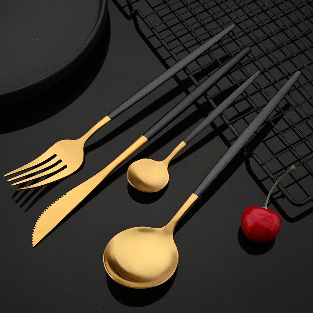 Conjunto De Louça De Aço Inoxi - Gold Plated Cutlery avaliação e preço